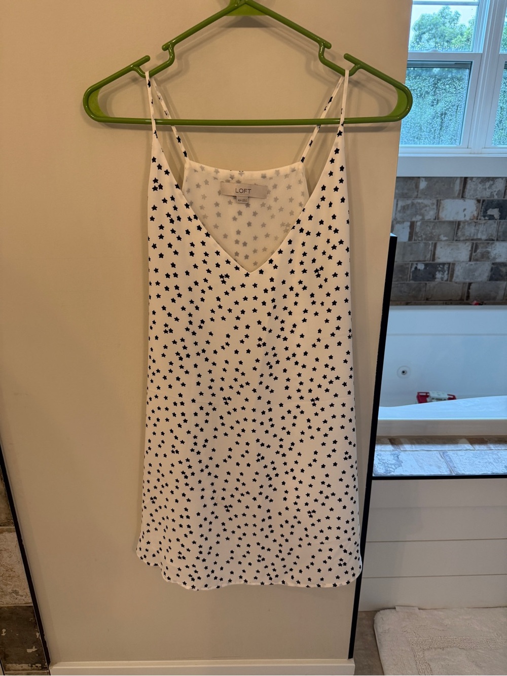 LOFT maternity White Star-Print V-Neck Spaghetti Strap Cami
